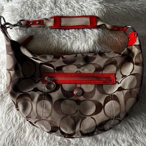 Coach Signature Canvas Hobo Bag